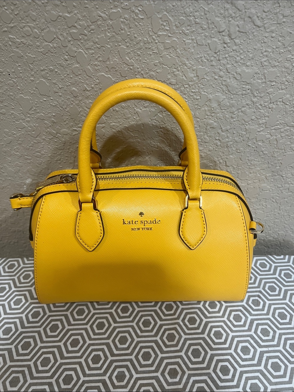 kate spade daffodil MADISON Saffiano Duffle cb Satchel KF493